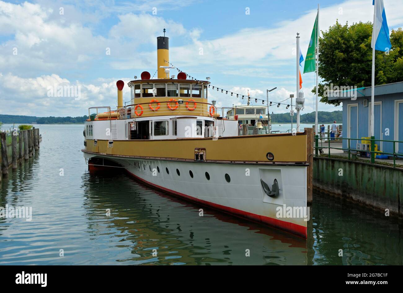Chiemsee, paddle steamer Ludwig Fessler, excursion boat of the Chiemsee