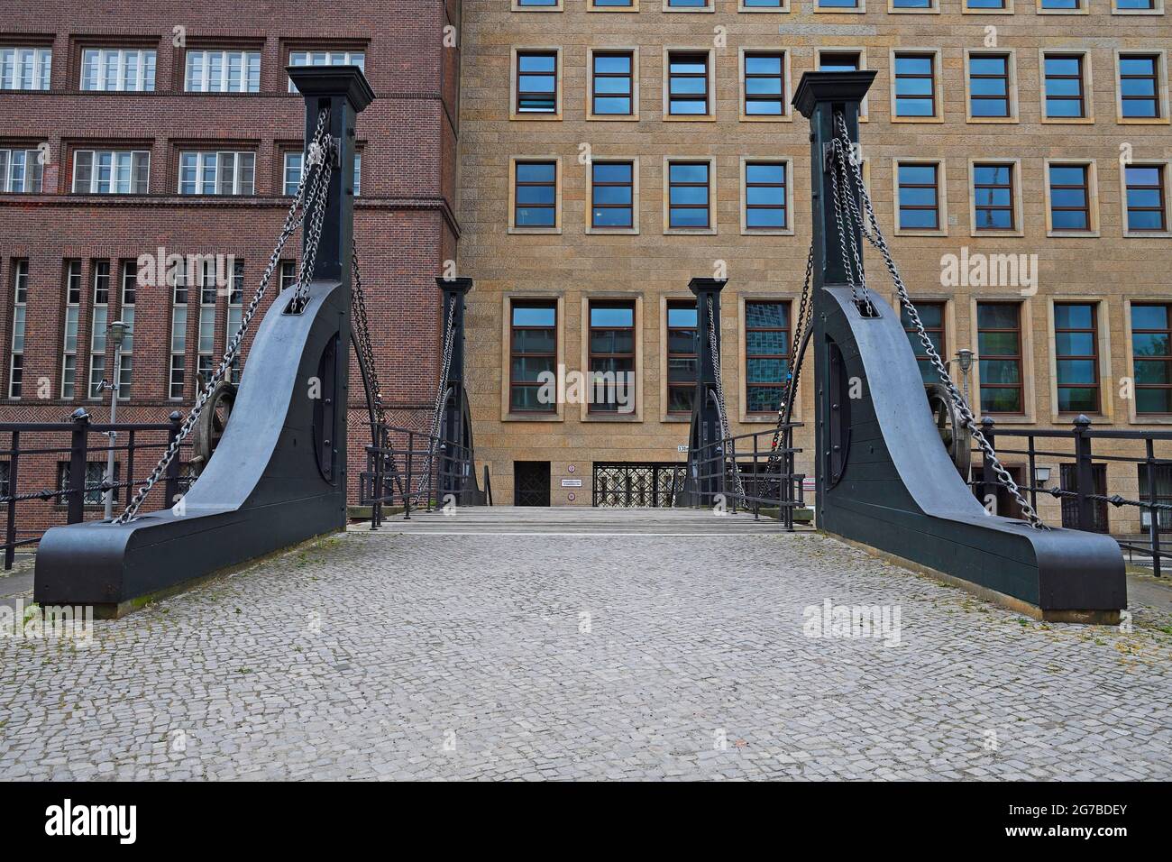 Jungfernbruecke, Berlin's oldest preserved bridge from 1798 over the Kupfergraben, Berlin, Germany Stock Photo