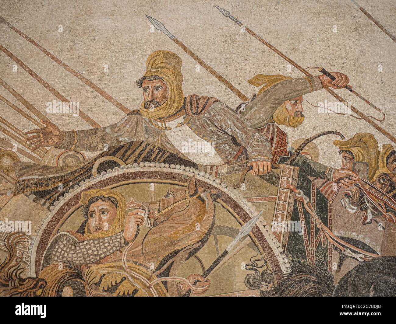 Battle of Alexander, Alexander Mosaic, Museu Archeologico Nazionale, National Archaeological Museum, Naples, Italy Stock Photo