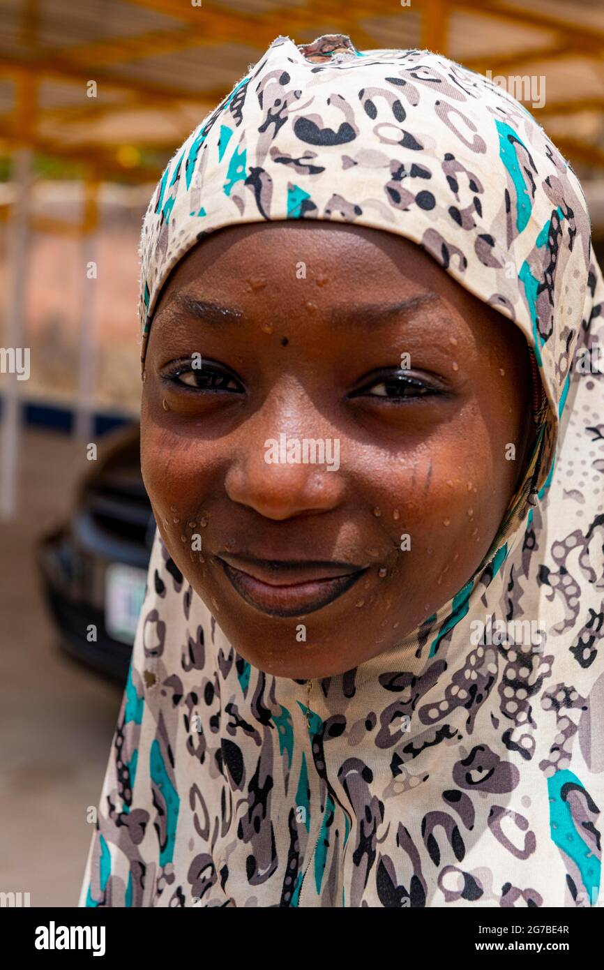 Young muslim girl posing, Bauchi, eastern Nigeria Stock Photo