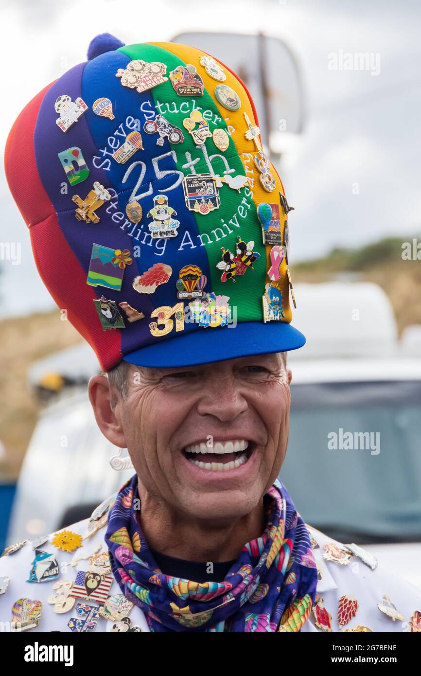 Media Personality Steve Stucker visits Albuquerque International Balloon Fiesta Stock Photo
