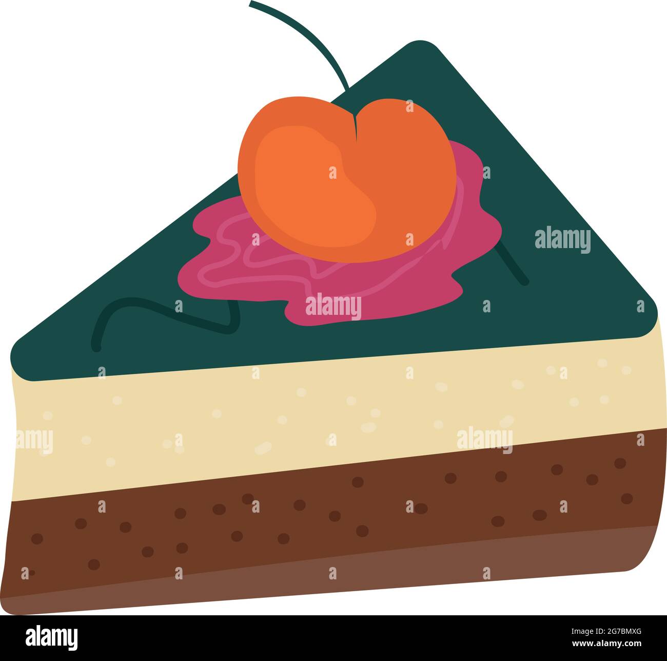 Realistic cake pastry on white background - Vector illustration Stock ...