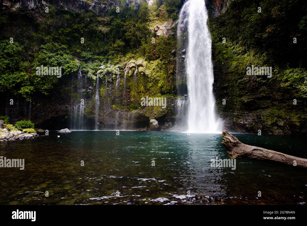 Grand bassin waterfall and its pool Stock Photo