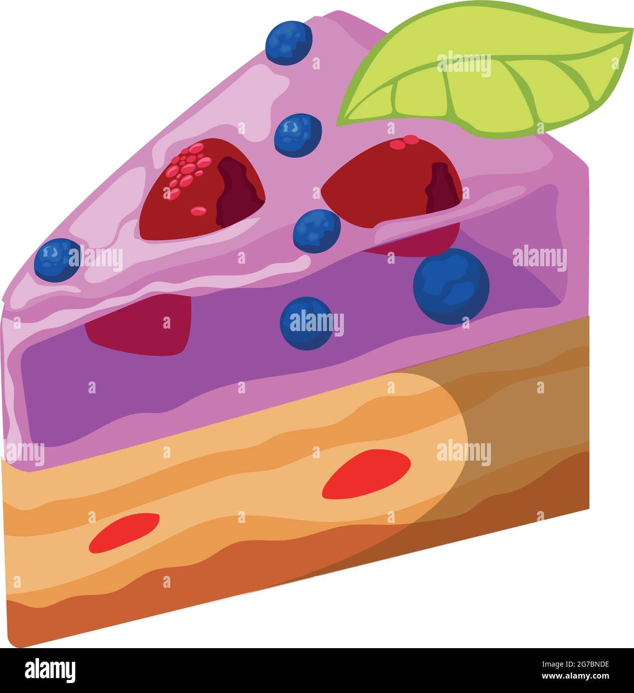 Realistic cake pastry on white background - Vector illustration Stock ...