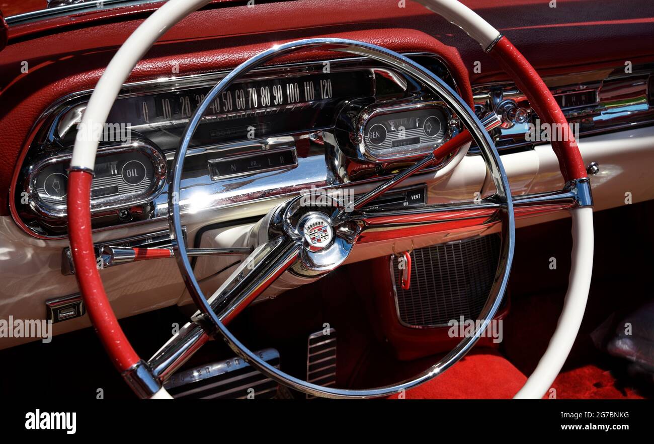 A 1958 Cadillac Eldorado on display at a Fourlth of July classic car ...