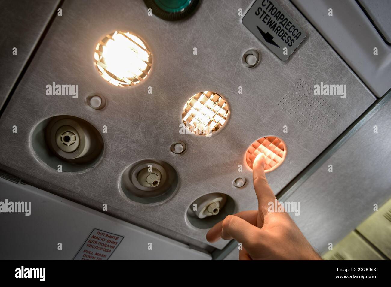 Call button on plane hires stock photography and images Alamy