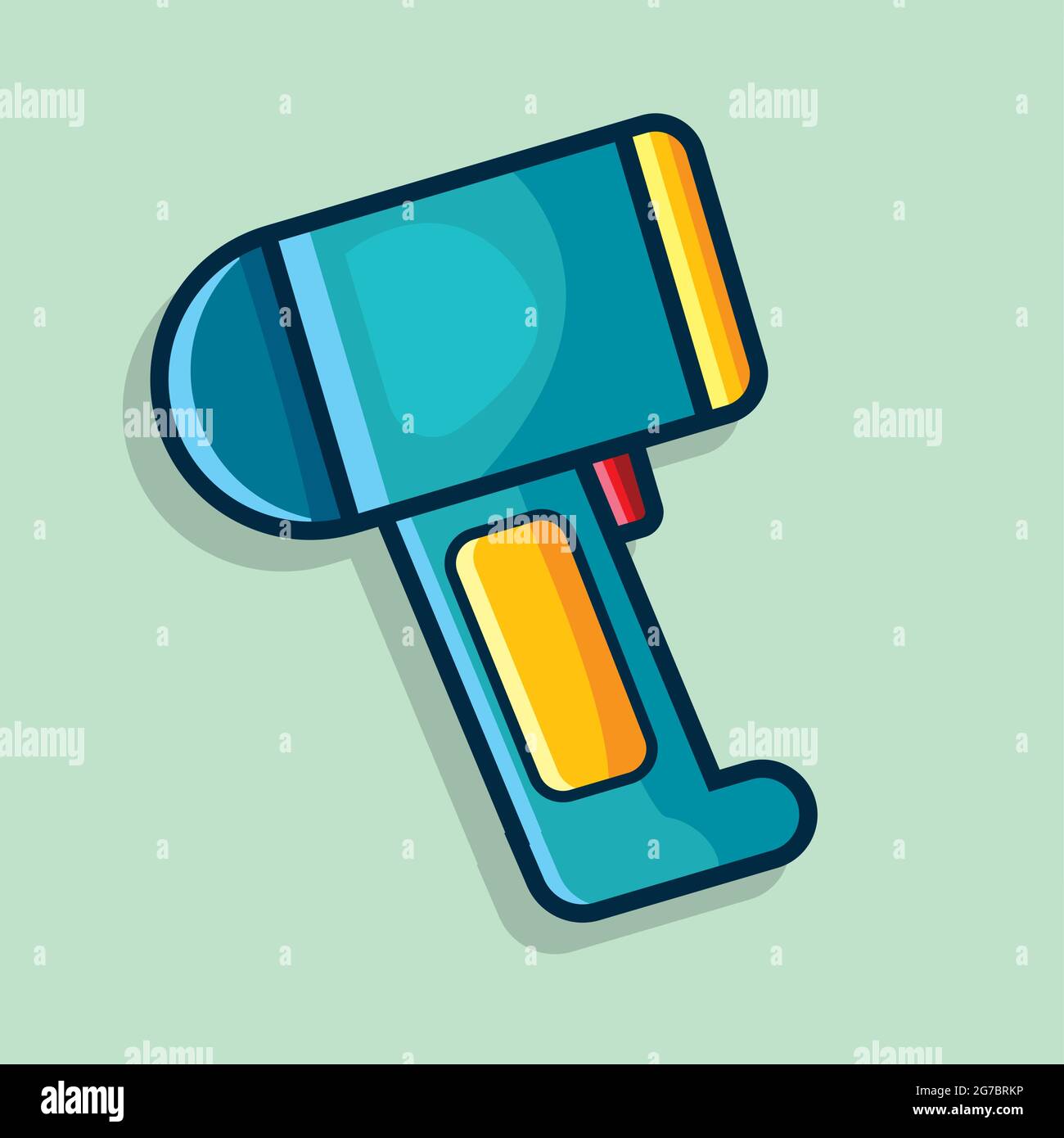 barcode scanner isolated vector illustration in flat style Stock Vector