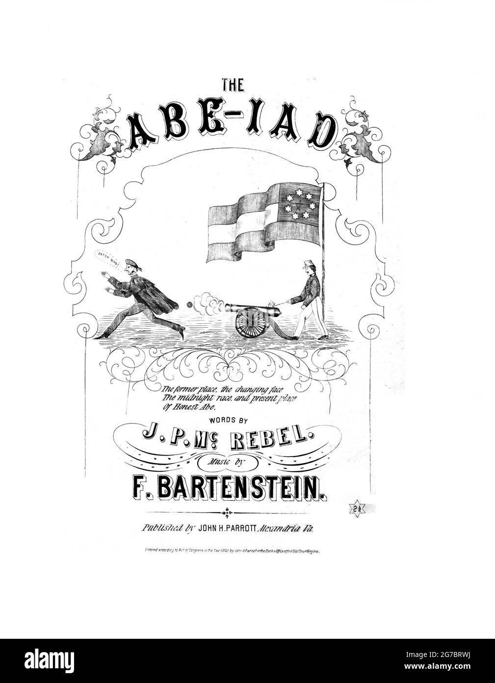 The Abe-Iad1861 sheet music Stock Photo