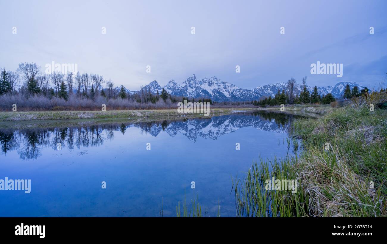 Grand Tetons Mountain Range Stock Photo Alamy