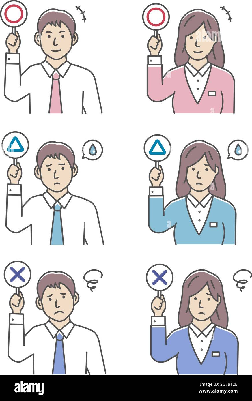 Business person showing placards illustration set Stock Vector Image & Art Alamy