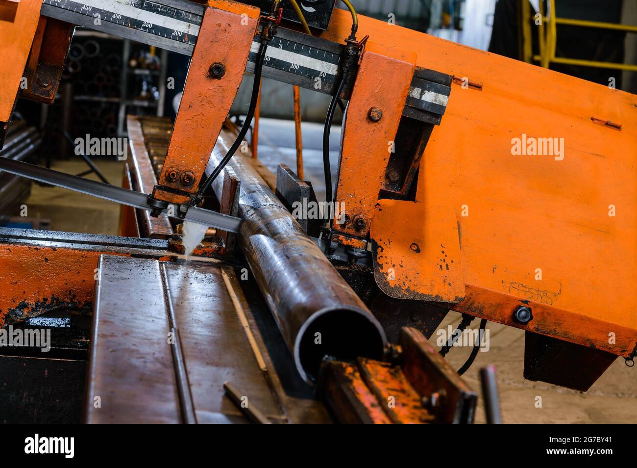 industrial cutting machine in processed in factory Stock Photo Alamy