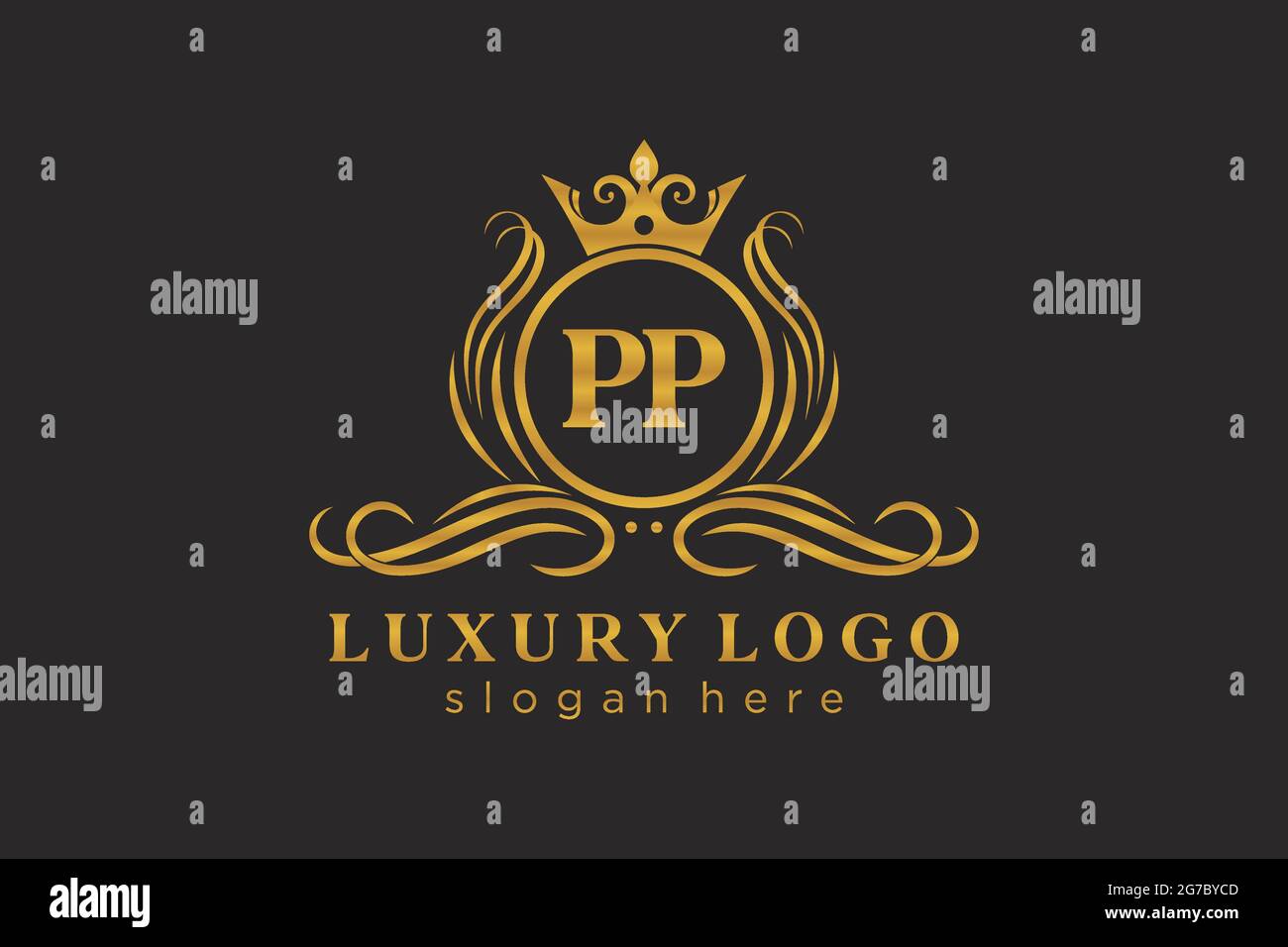 PP Letter Royal Luxury Logo template in vector art for Restaurant ...