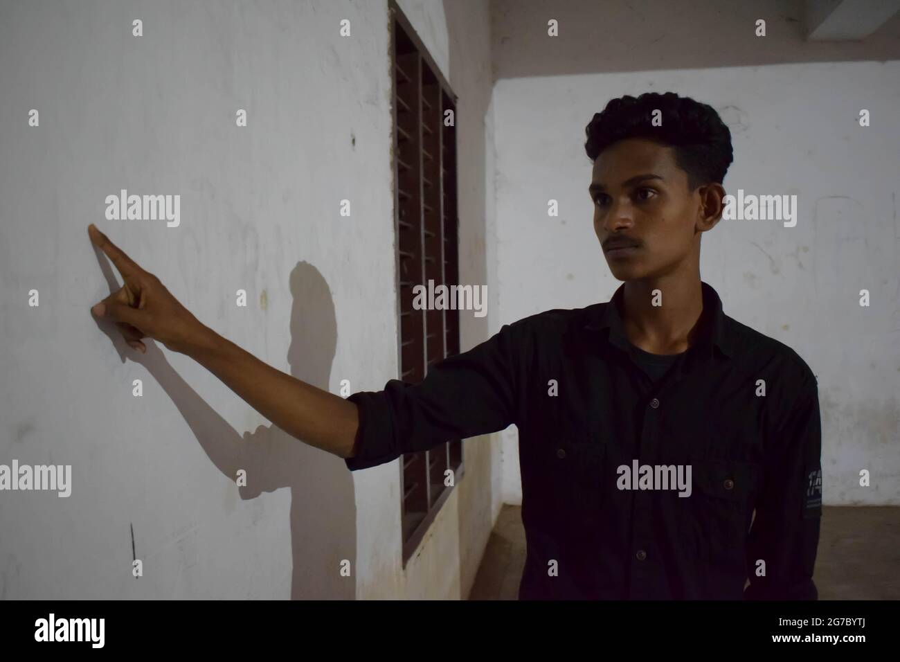 Man and his shadow Stock Photo - Alamy