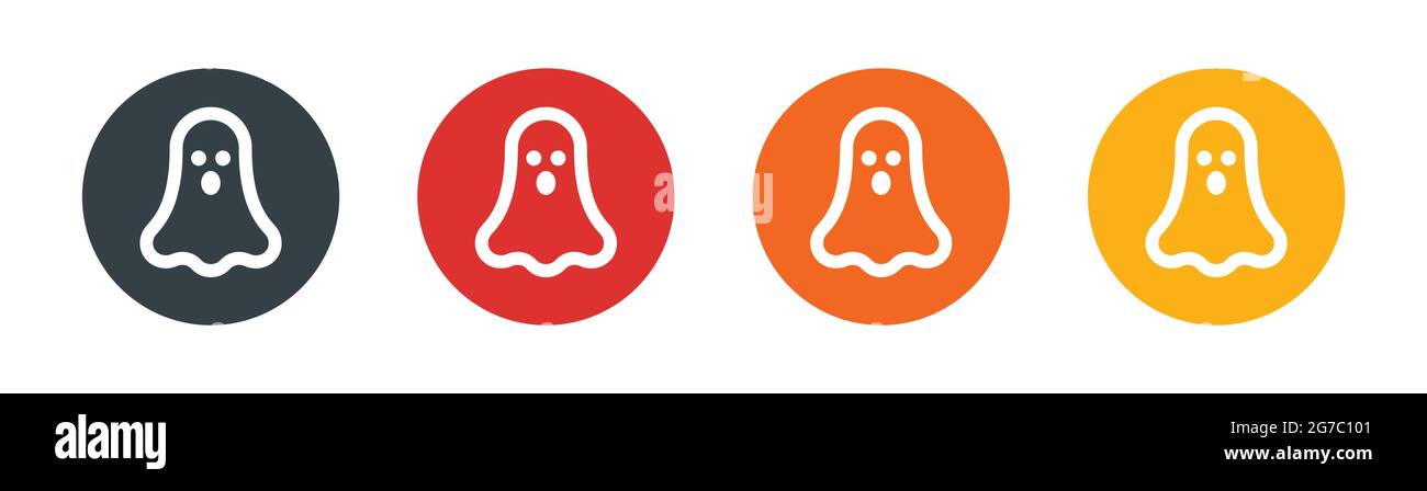 Ghost, phantom or apparition haunting icon vector illustration. Scary symbol. Stock Vector
