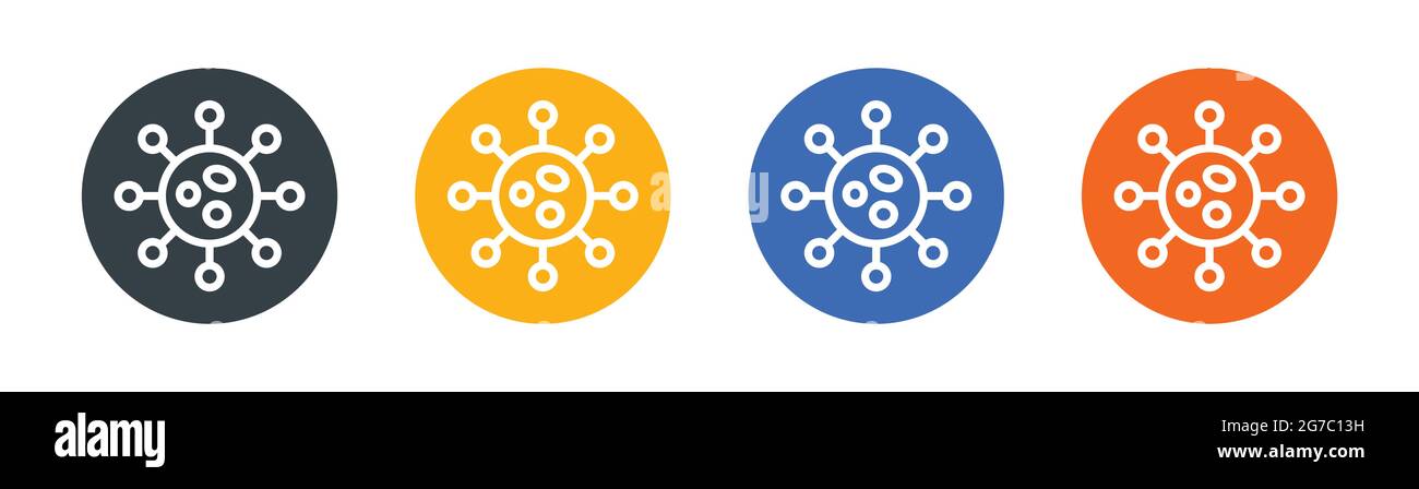Molecule vector icon. Cell symbol for scientific research. Molecular element concept. Stock Vector