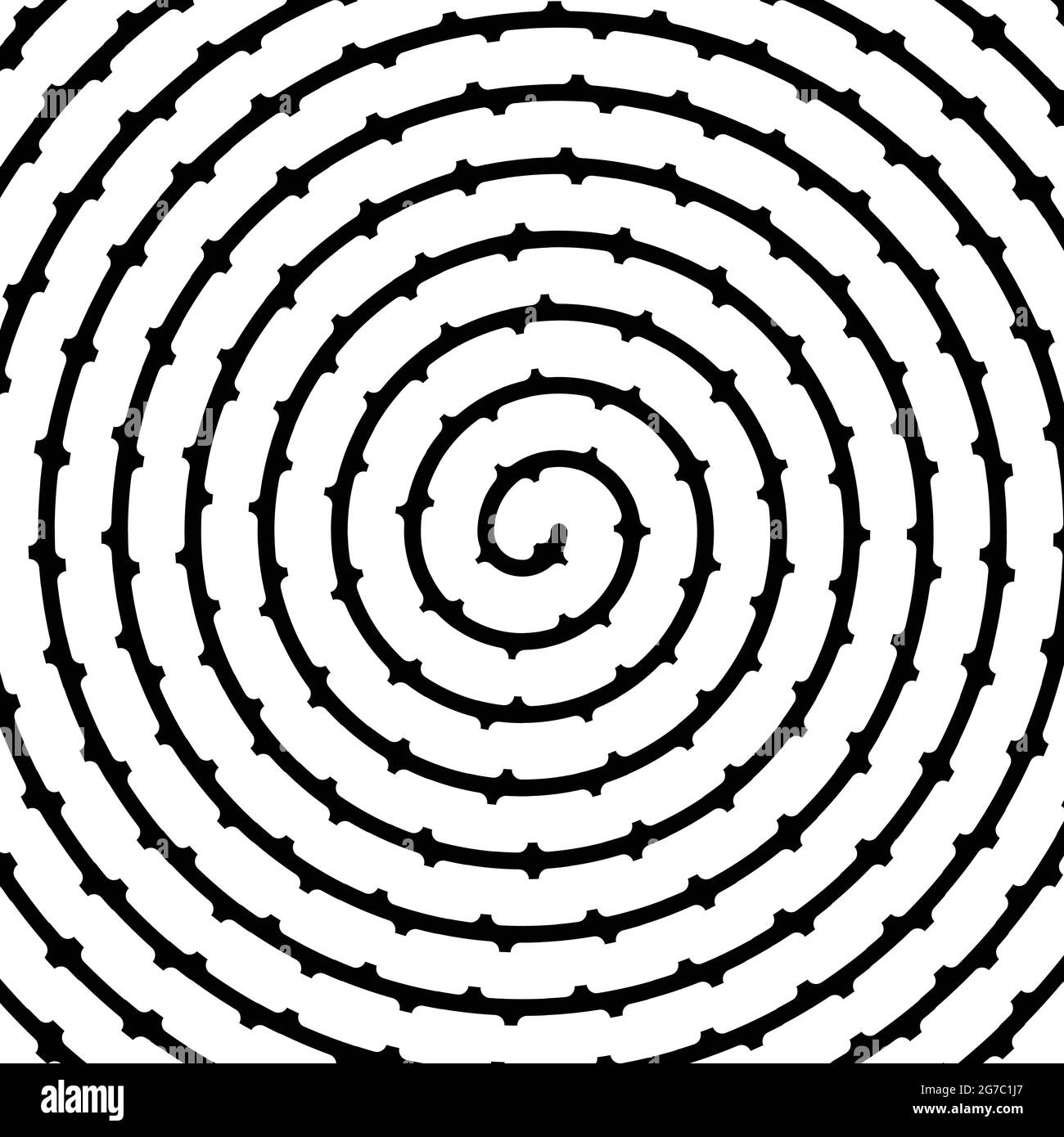 Swirl hypnotic black and white spiral. Monochrome abstract background ...