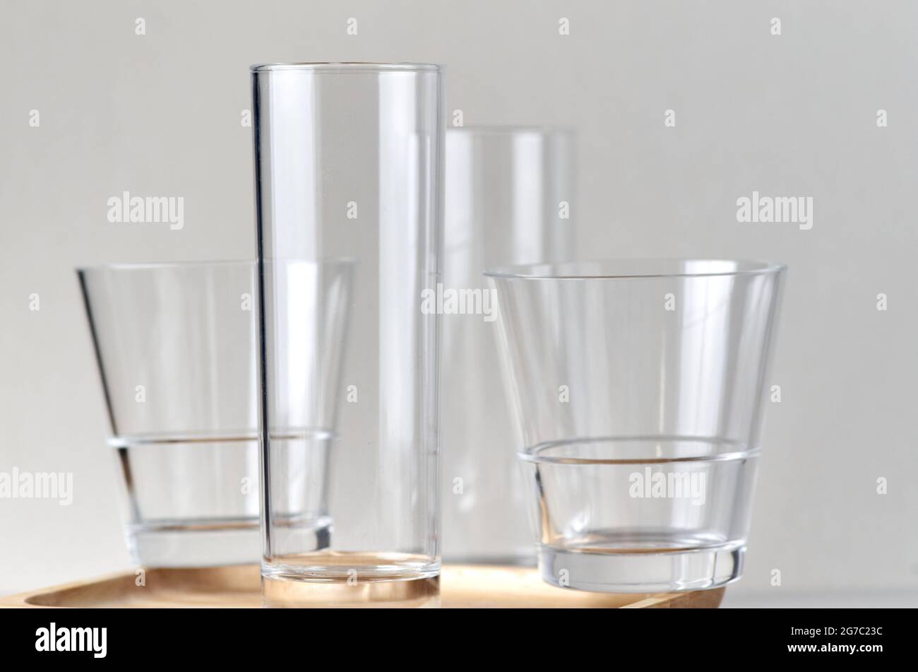 Empty drinking glass Stock Photo