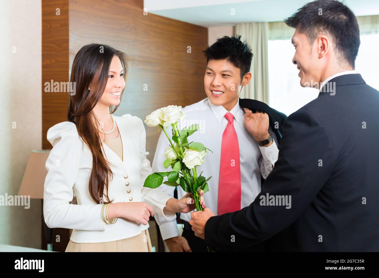 The supervisor of the guests hi-res stock photography and images - Alamy