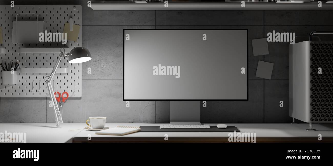 Modern loft office workspace hi-res stock photography and images - Alamy