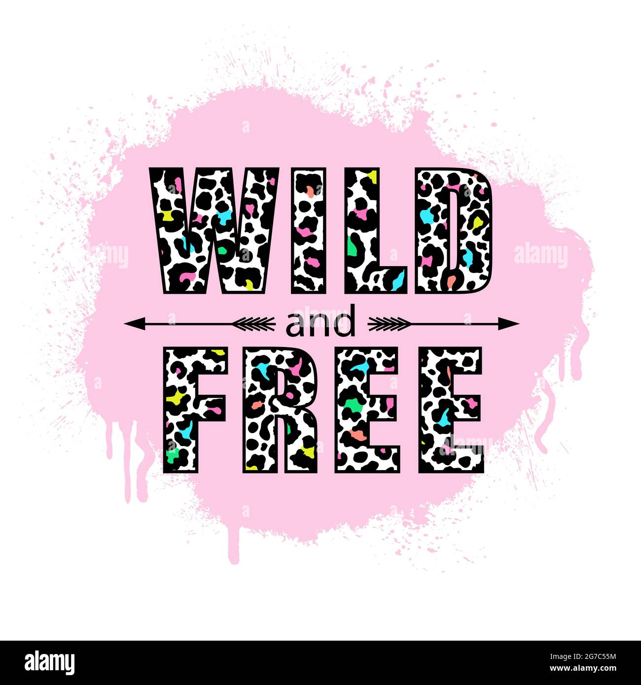 Wild and free. Stock Vector