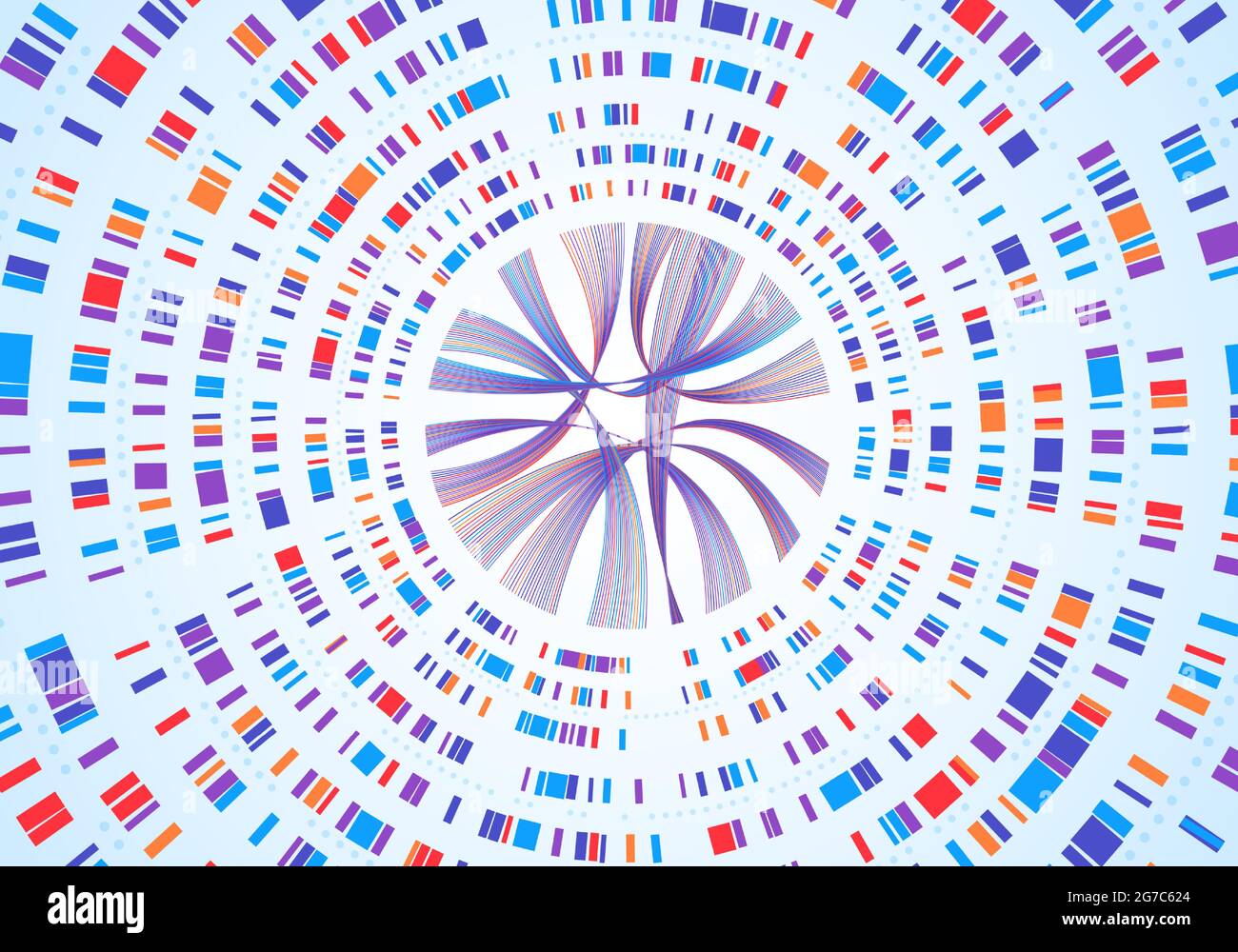 Circular genetic map Stock Vector - Genome Infographic Dna Sequence Visualization Genetic Mapping Gene Barcoding Abstract Chromosome Map Diagram Genetics Analysis Vector Concept Circular Network Colorful Structure 2G7C624