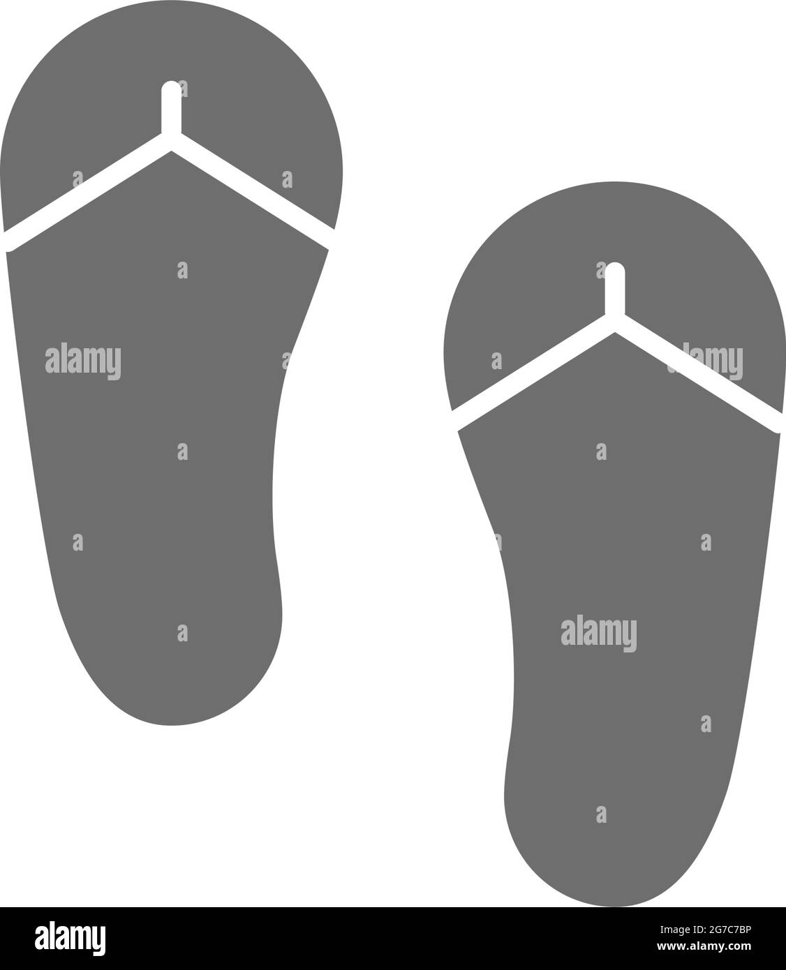 Vector flip flops, summer shoes grey icon Stock Vector Image & Art - Alamy