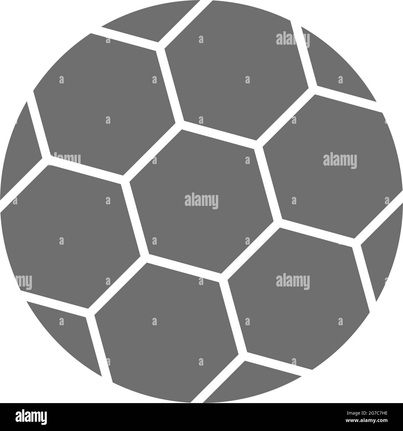 Vector soccer ball grey icon. Isolated on white background Stock Vector ...