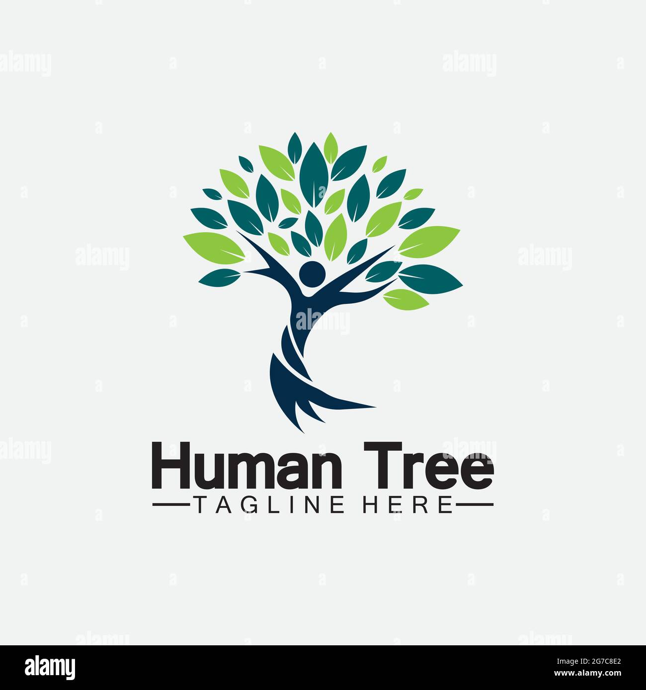 People Tree Vector Logo Template illustration design Stock Vector Image ...