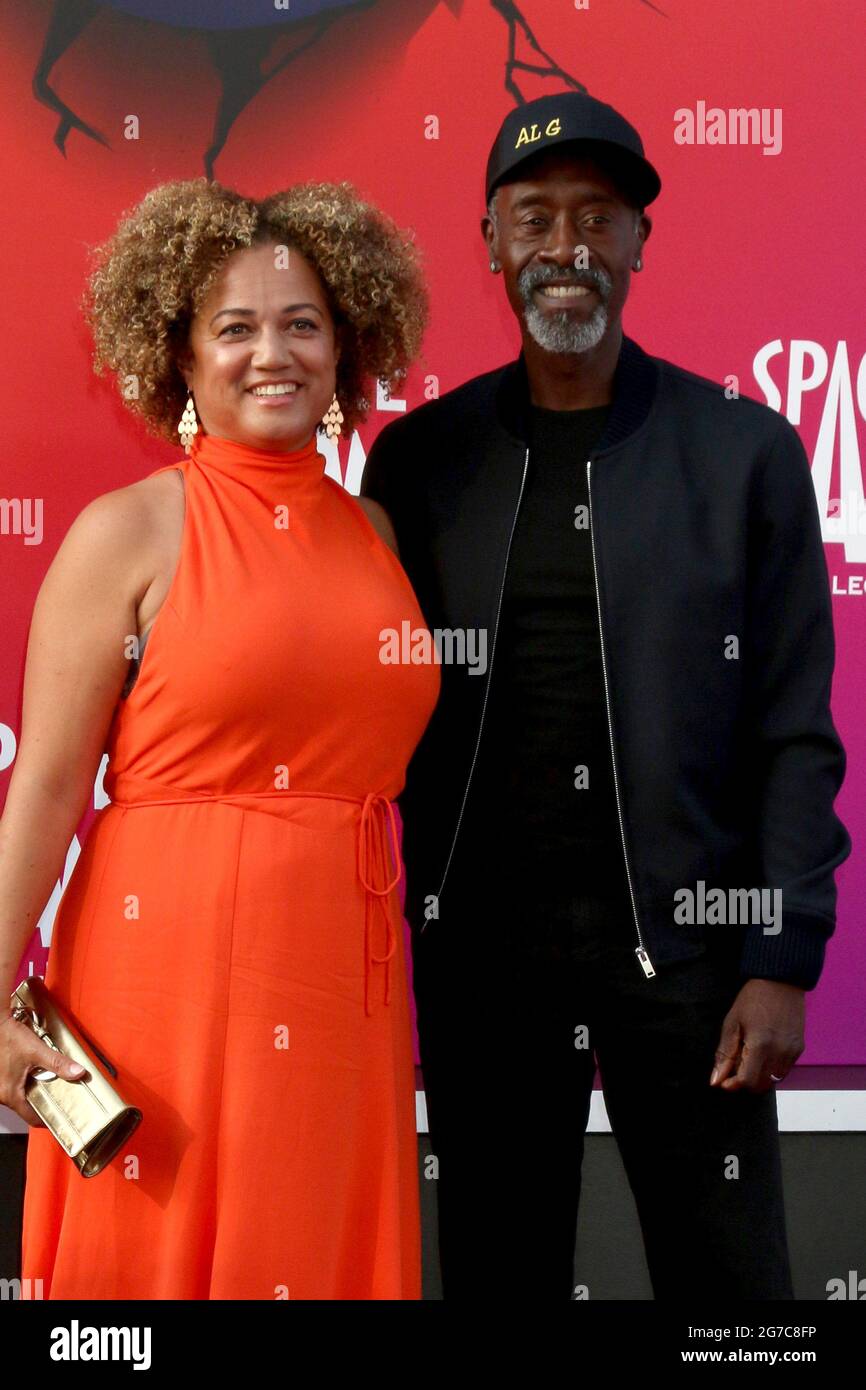 July 12, 2021, Los Angeles, CA, USA: LOS ANGELES - JUL 12:  Bridgid Coulter, Don Cheadle at the Space Jam:  A New Legacy Premiere at the Microsoft Theater on July 12, 2021 in Los Angeles, CA (Credit Image: © Kay Blake/ZUMA Wire) Stock Photo