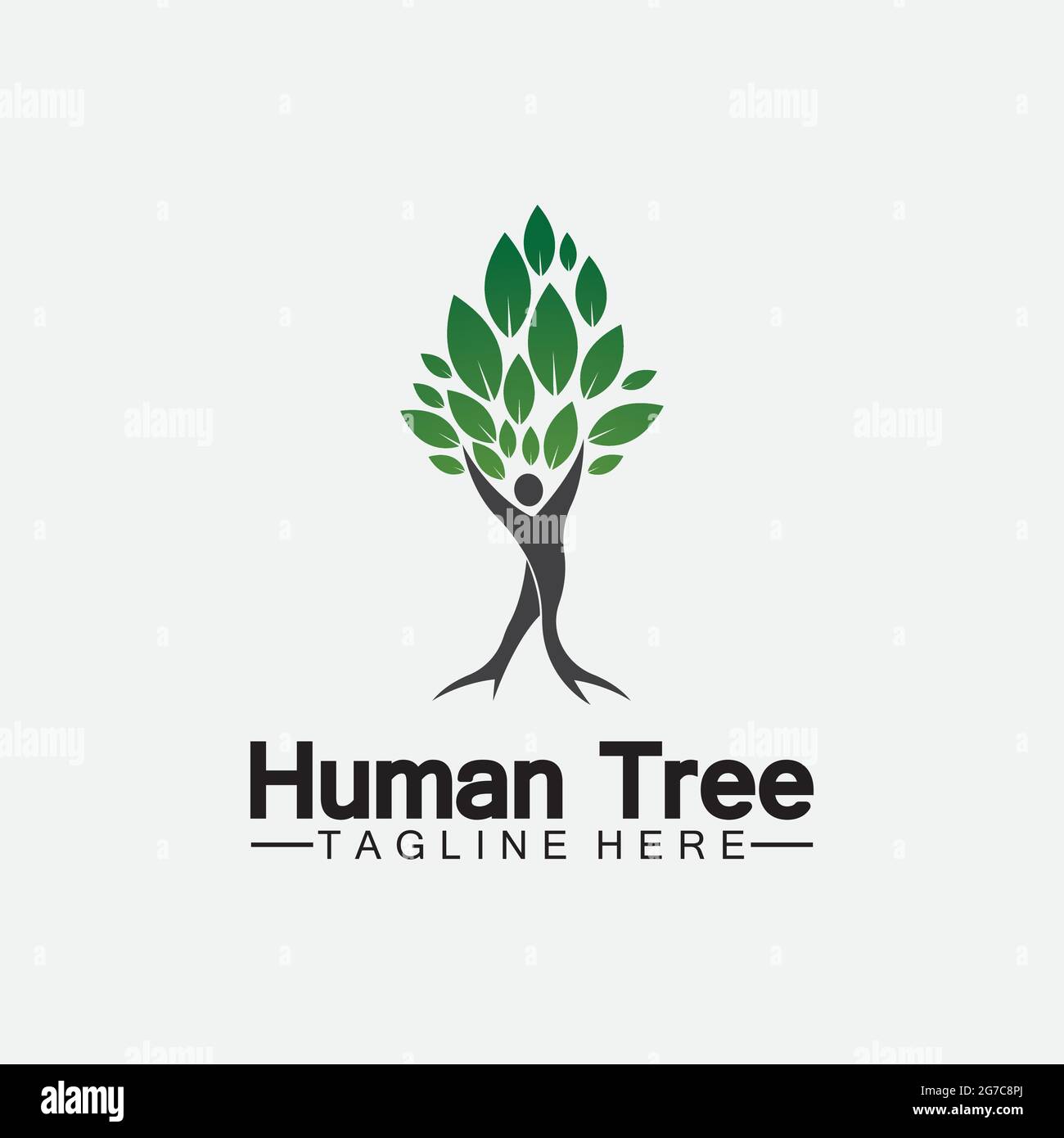 People Tree Vector Logo Template illustration design Stock Vector