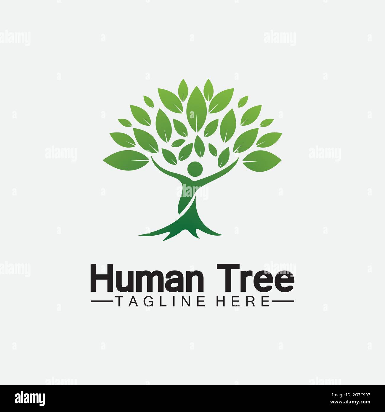 People Tree Vector Logo Template illustration design Stock Vector