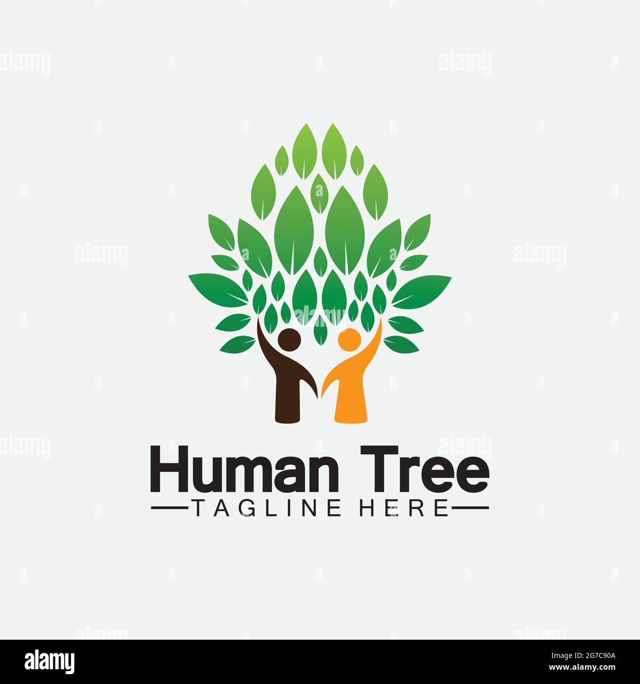 People Tree Vector Logo Template illustration design Stock Vector
