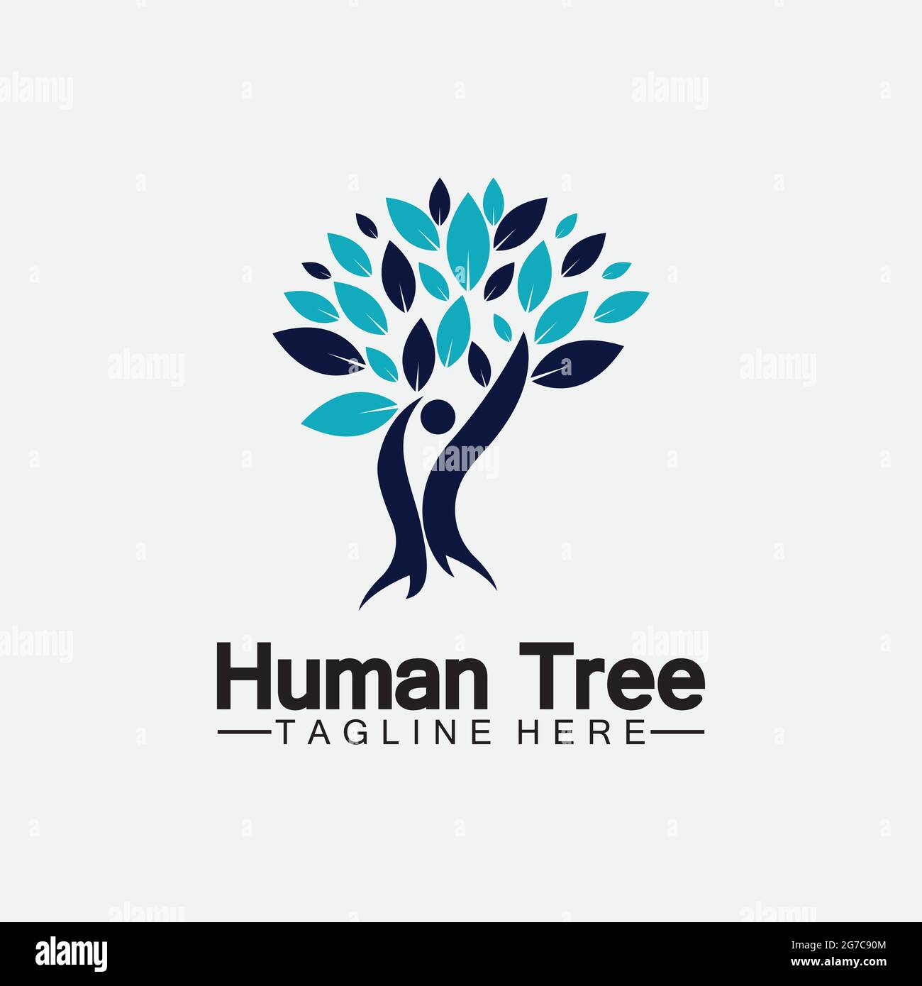 People Tree Vector Logo Template illustration design Stock Vector Image ...