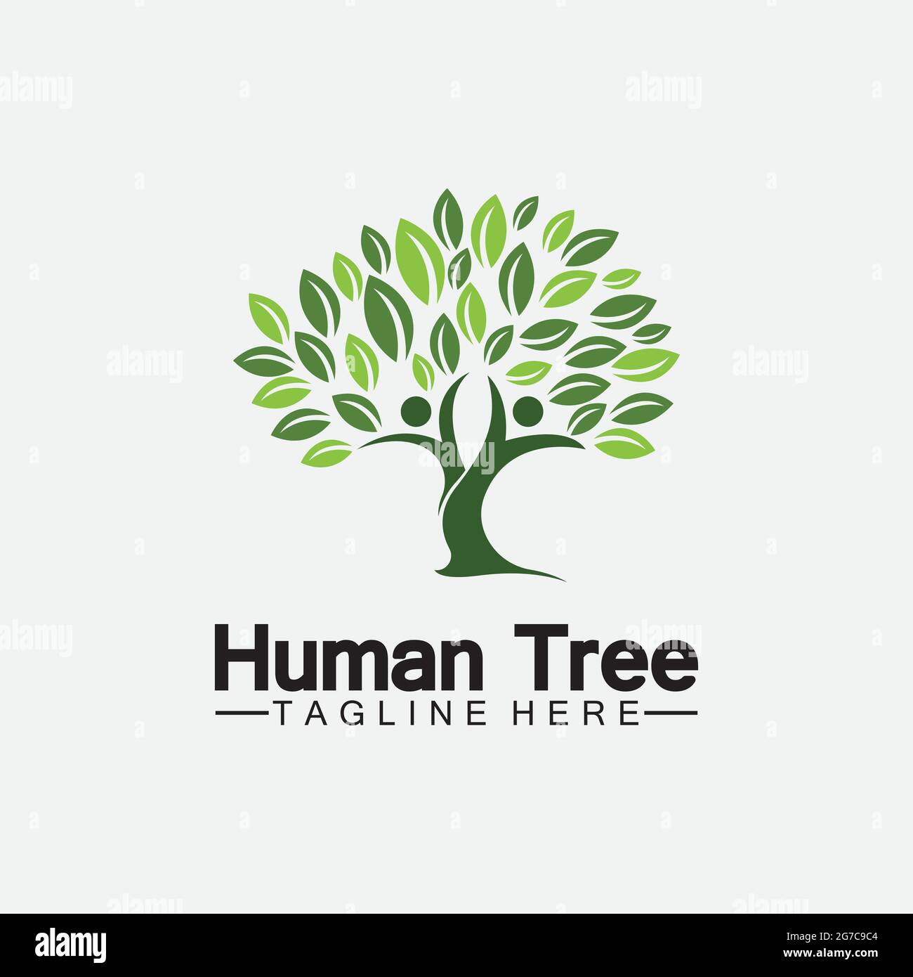 People Tree Vector Logo Template illustration design Stock Vector Image ...