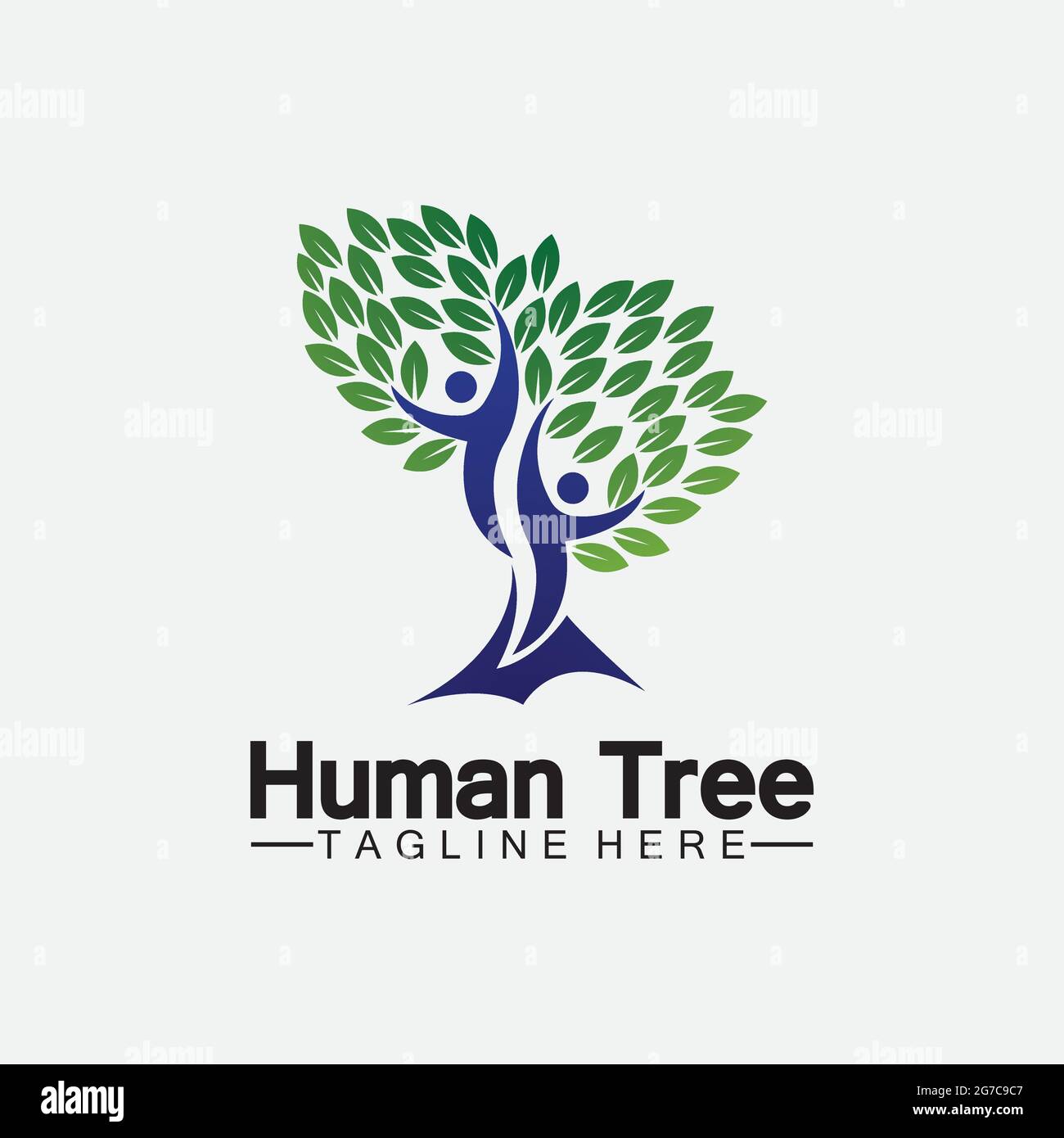 People Tree Vector Logo Template illustration design Stock Vector