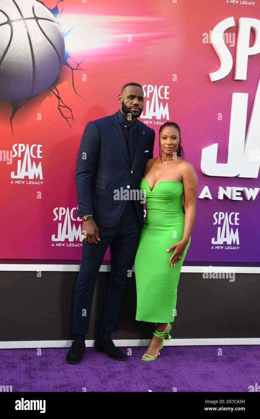 Los Angeles, California, USA 12th July 2021 LeBron James and wife ...