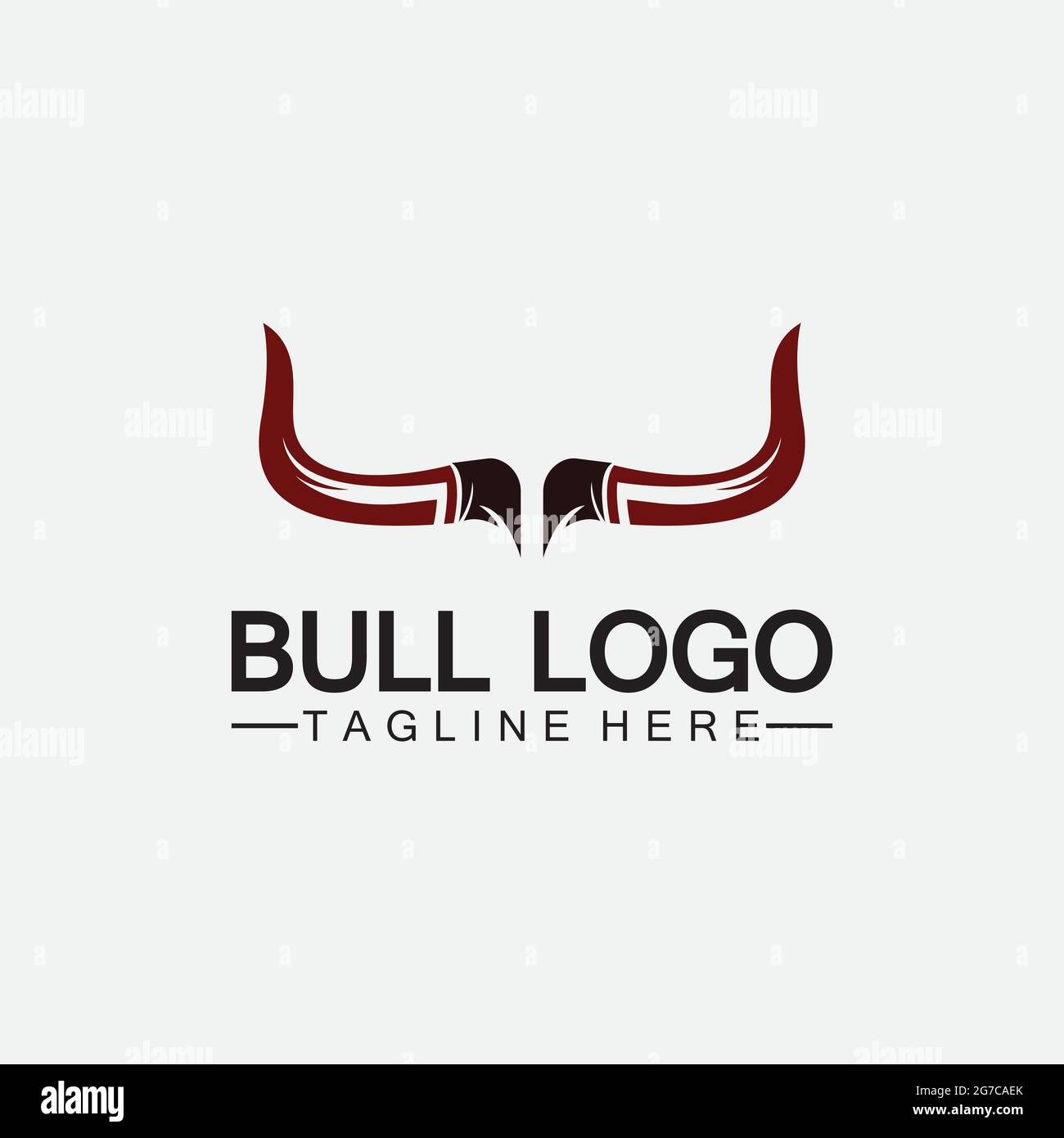 Bull horn logo and symbol template icons app Stock Vector Image & Art