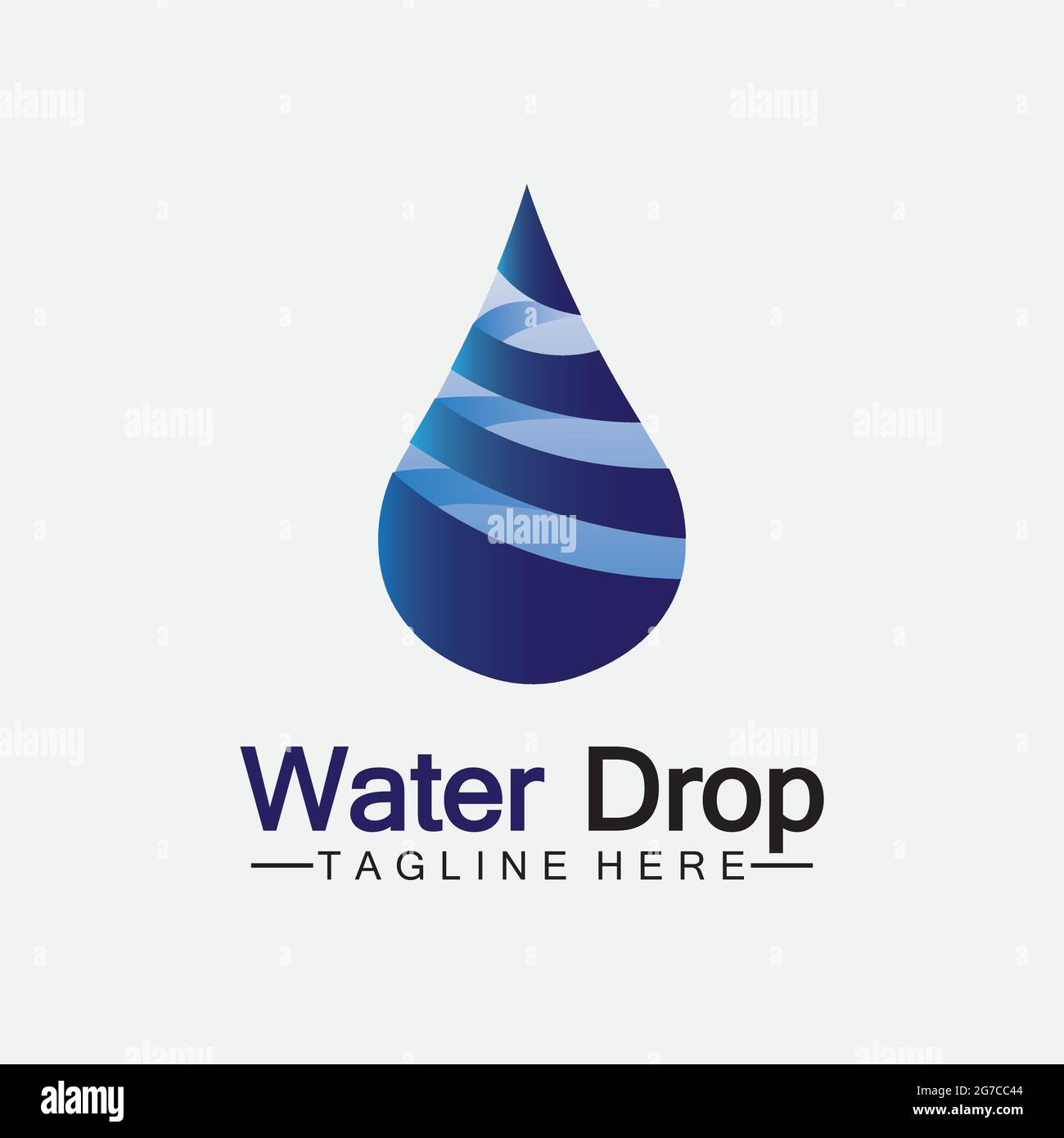 Abstract Blue water drop logo Vector illustration design template. Stock Vector