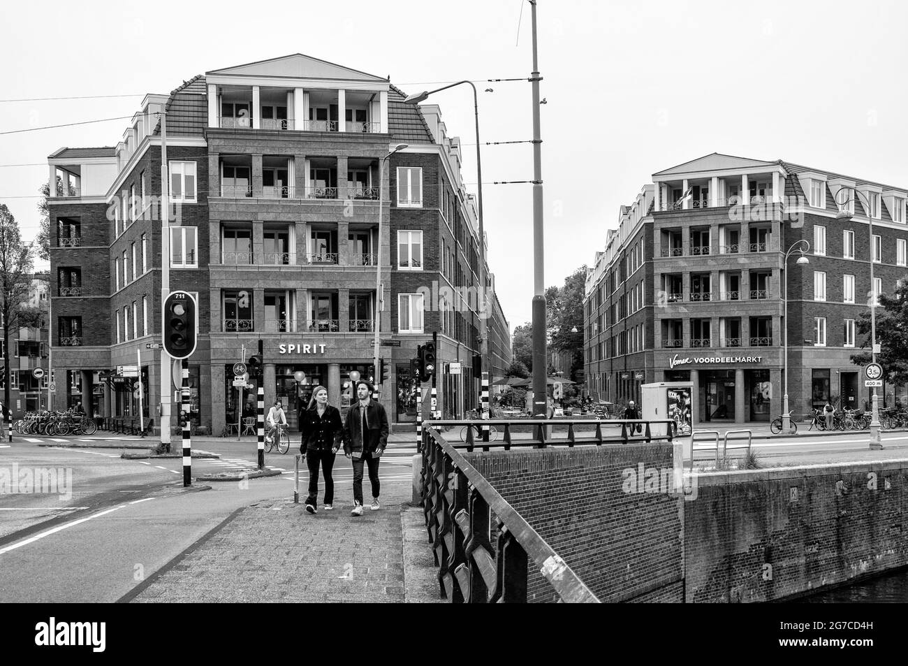 AMSTERDAM, NETHERLANDS. JUNE 06, 2021. Beautiful facades of the old