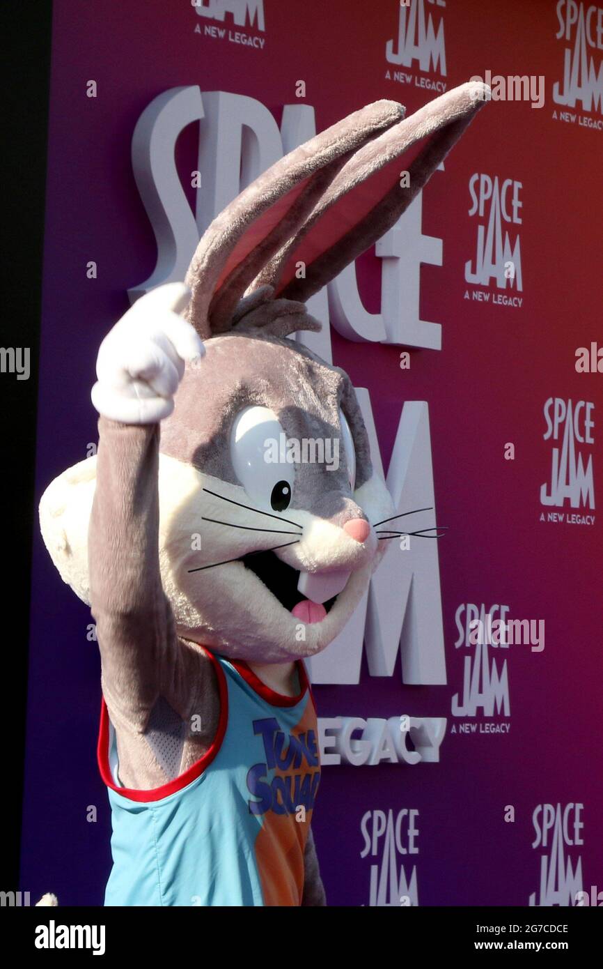 Los Angeles, CA. 12th July, 2021. Bugs Bunny at arrivals for SPACE JAM ...