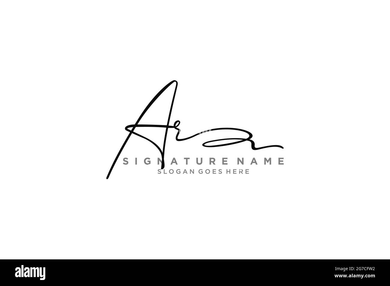 AR Letter Signature Logo Template elegant design logo Sign Symbol template vector icon Stock Vector