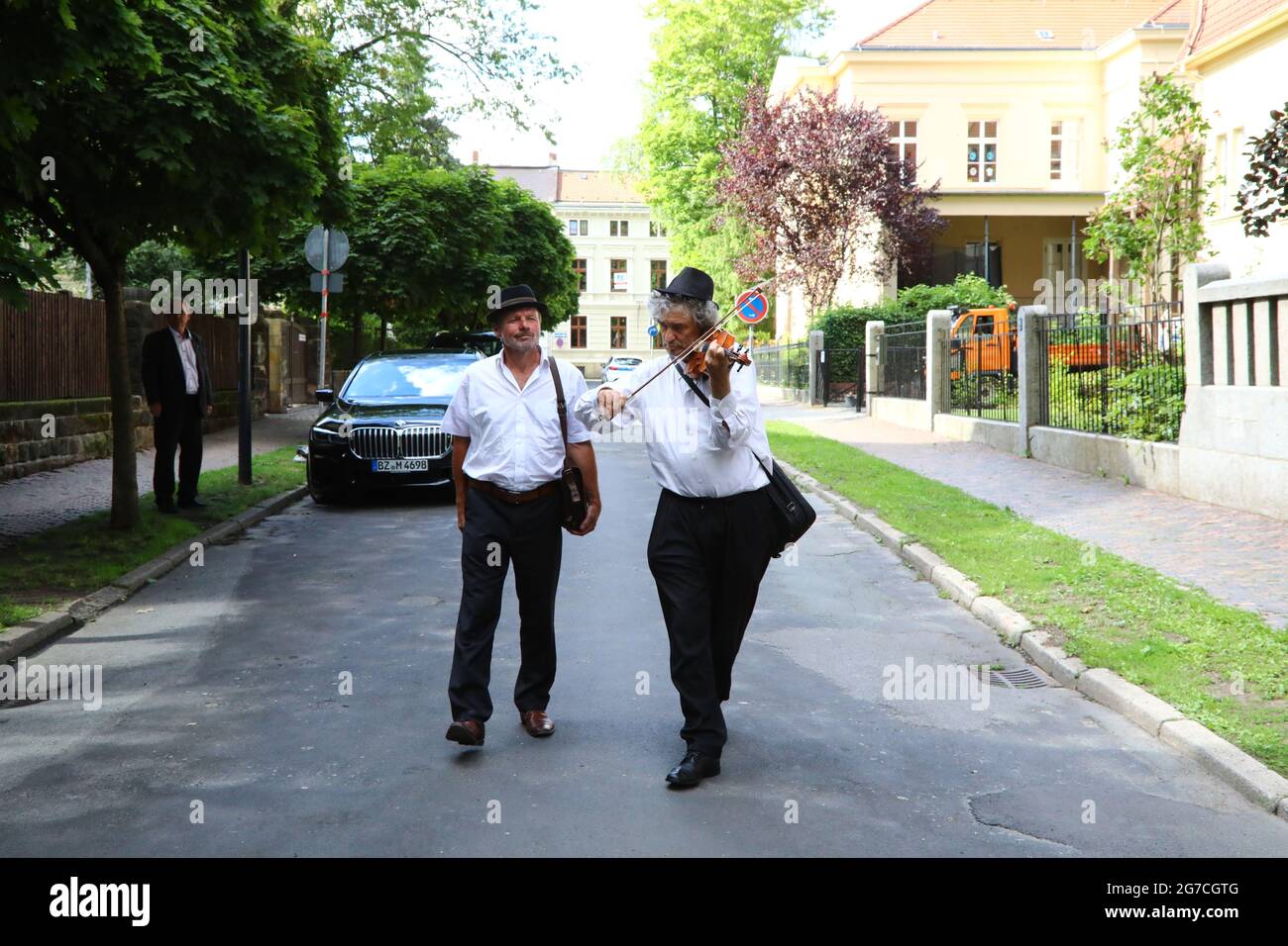 Fritz Tarjan bei der feierlichen Eröffnung des Kulturforums Görlitzer  Synagoge. Görlitz,12.07.2021 Stock Photo - Alamy