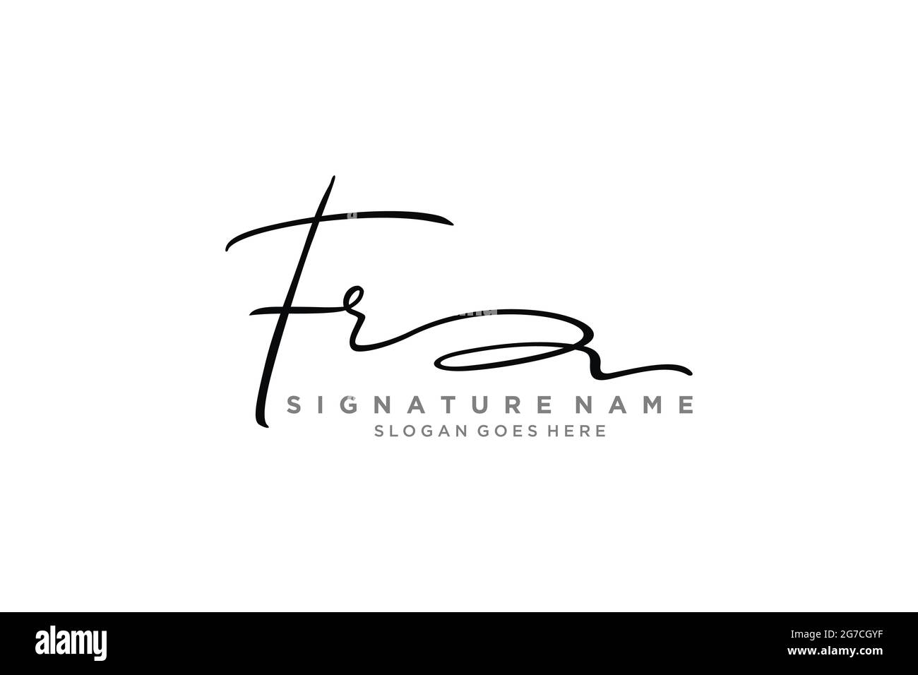 FR Letter Signature Logo Template elegant design logo Sign Symbol template vector icon Stock Vector