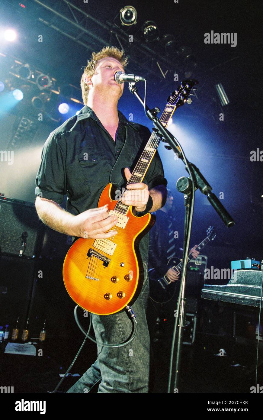 Queens of the stoneage QOTSA performing at the Mean Fiddler 2 25th June 2002, London Astoria Theatre, London, England, United Kingdom. Stock Photo