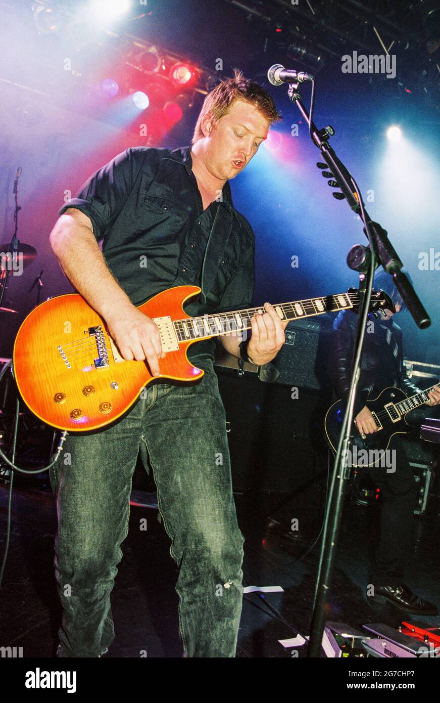 Queens of the stoneage QOTSA performing at the Mean Fiddler 2 25th June 2002, London Astoria Theatre, London, England, United Kingdom. Stock Photo