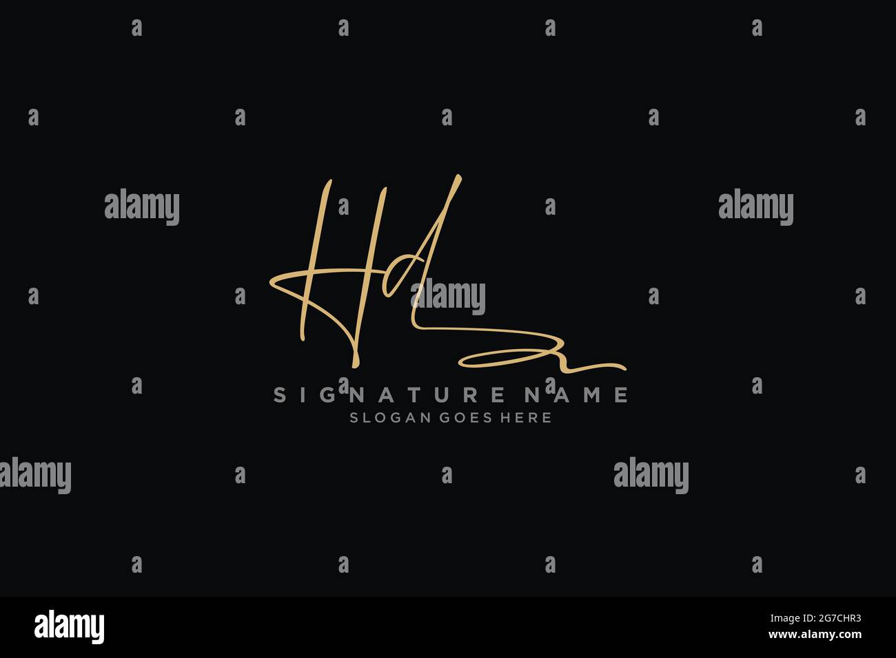 HD Letter Signature Logo Template elegant design logo Sign Symbol template vector icon Stock Vector