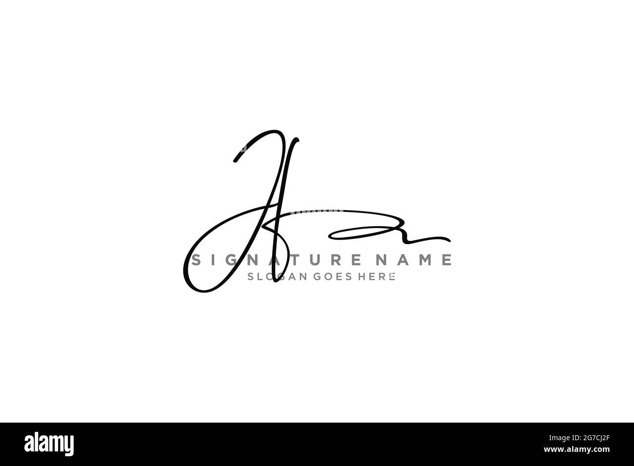 JF Letter Signature Logo Template elegant design logo Sign Symbol template vector icon Stock Vector