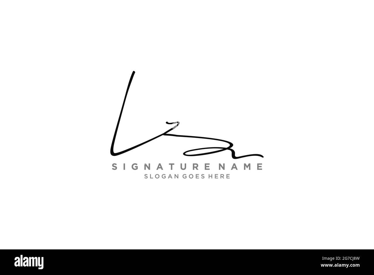 LZ Letter Signature Logo Template elegant design logo Sign Symbol template vector icon Stock Vector