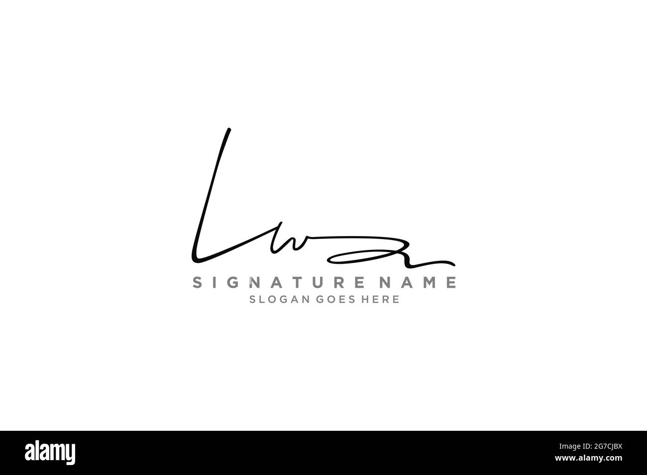 LW Letter Signature Logo Template elegant design logo Sign Symbol template vector icon Stock Vector