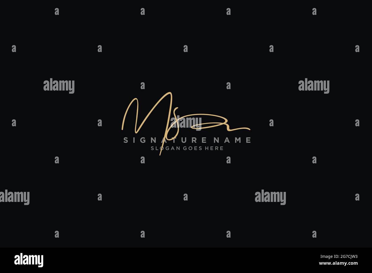 MS Letter Signature Logo Template elegant design logo Sign Symbol